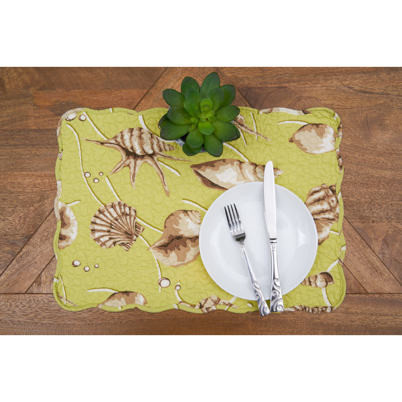 Ensemble de napperon réversible en coton 6 pièces Baker