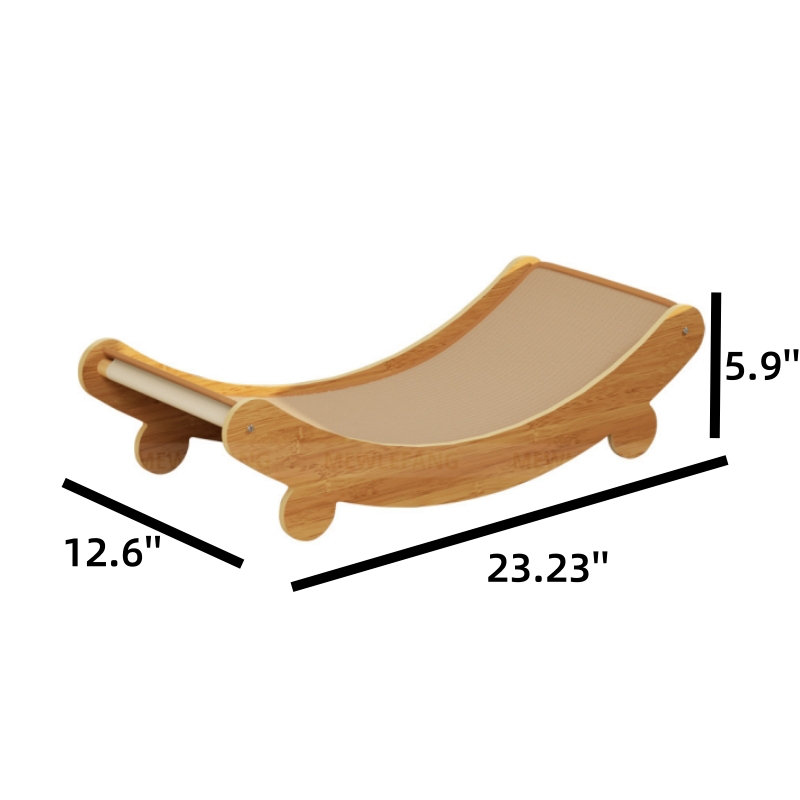 Grattoir en sisal pour chat avec cadre en bois - griffoir pour chat confortable et durable