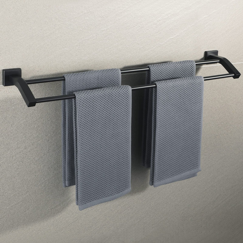 Porte-serviettes mural 29 po, Noir mat