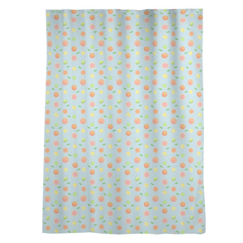 Panneau de rideau simple avec passe-tringle à passe-tringle à agrumes Avicia, Bleu sarcelle