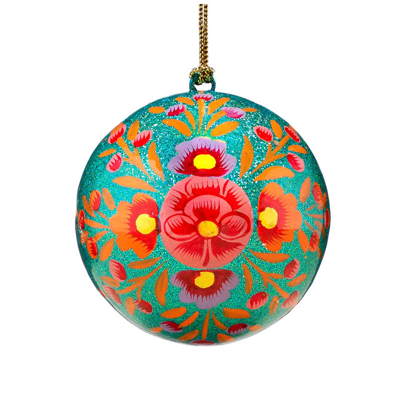 7.62cm Handmade Paper Plants & Flowers Bauble