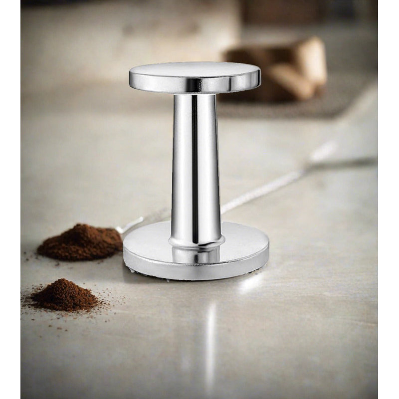 Heavyweight Dual-Sided Silver Aluminum Espresso Tamper