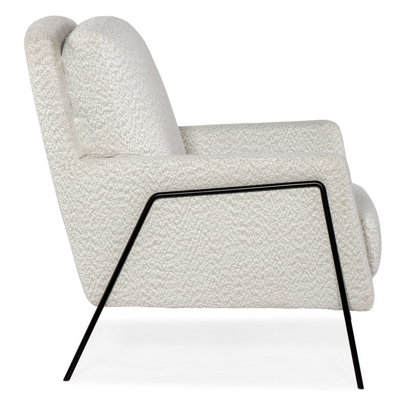 Aziel 30.5" Side Chair, White Genuine Leather