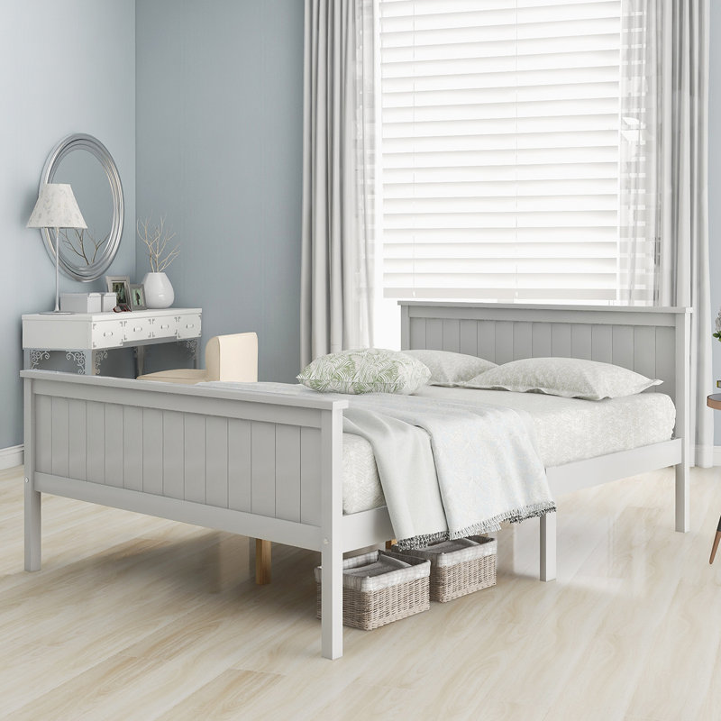 Rowlett Solid Wood Bed, Double (4'6)