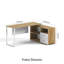 L-Shaped Metal Base Computer Desk
