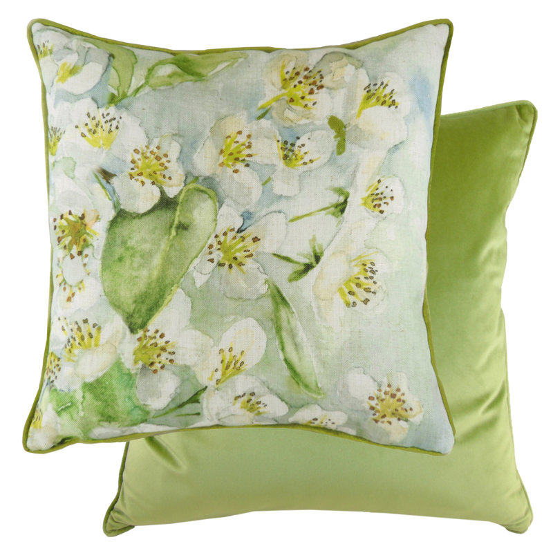 Floral Square Throw Cushion, Polyester