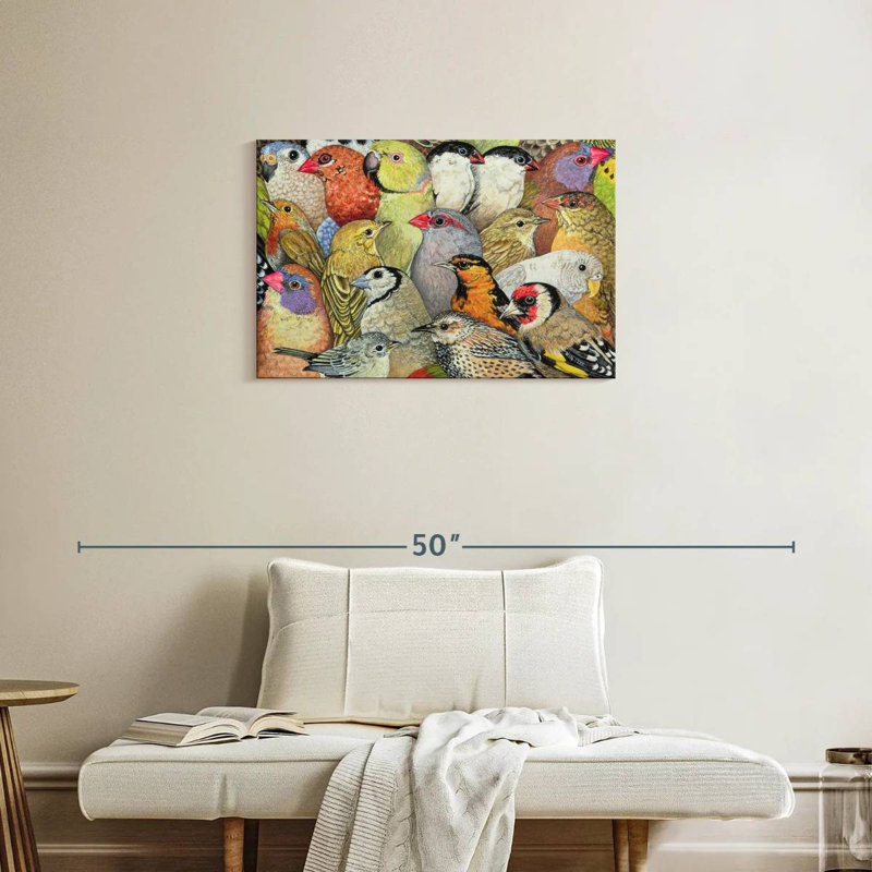 Patchwork Birds, 20" H x 30" W