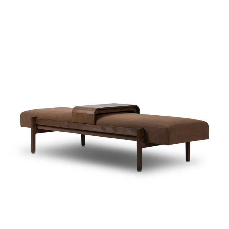 Banc en bois massif Romina, Champignon Crypton Nomad, Vintage Sienna
