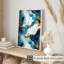 Abstrait bleu, coups de pinceau, reproduction d'art moderne sans cadre-2095656224