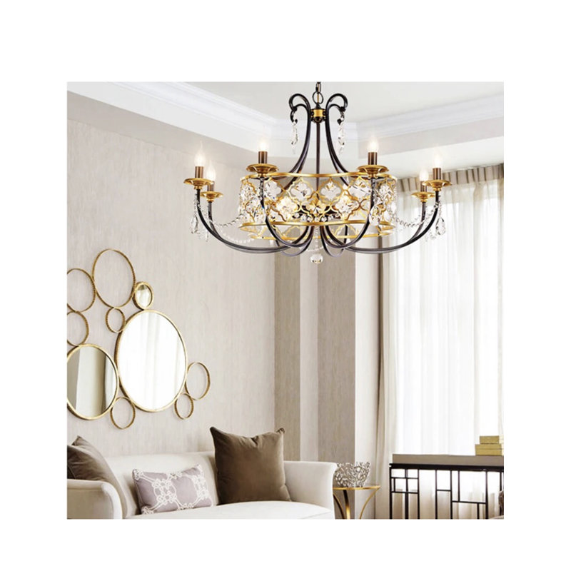 Lustre classique à 9 lumières de style bougie BurkIER