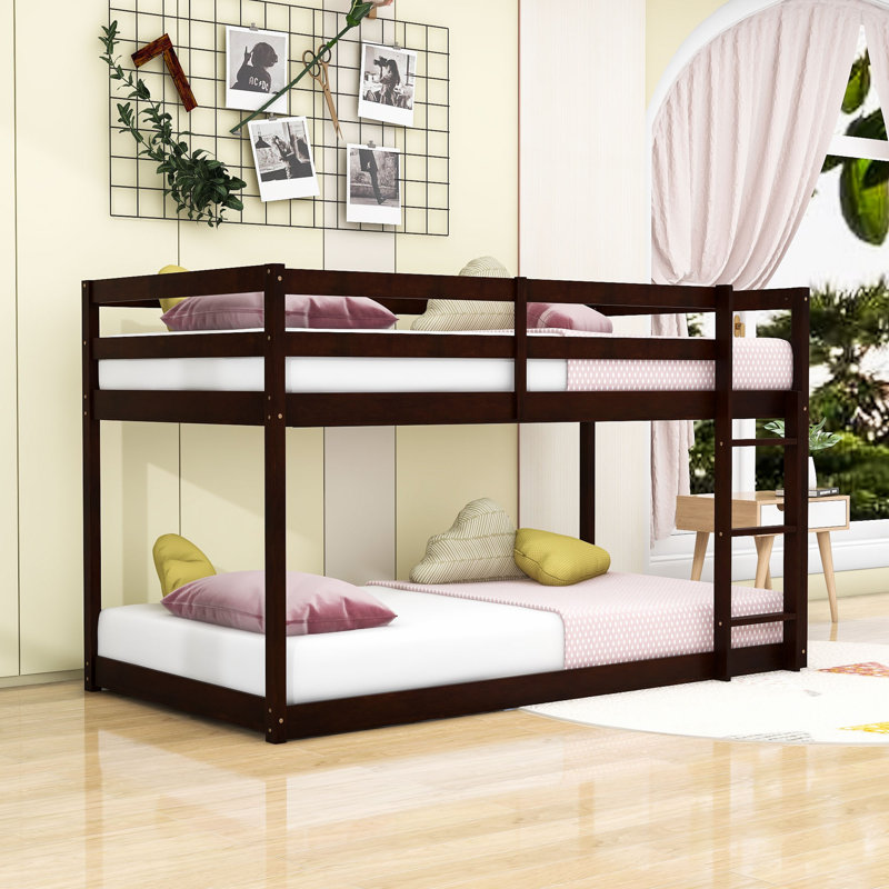 Nissequogue Kids Twin Over Twin Bunk Bed, Black