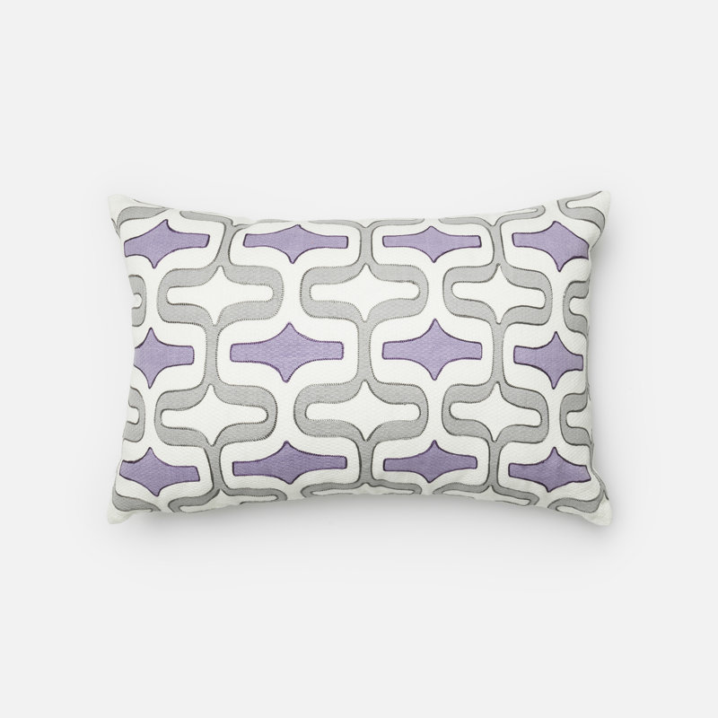 Housse de coussin brodée jillian dans une prune