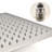 Ceiling-mounted Shower System - 16" Head & Handheld, Brushed Nickel, Brass, Natural Rainfall Experience, Self-cleaning Nozzle, Complies With American Standard Pipe Specifications Simulation, Conforms
