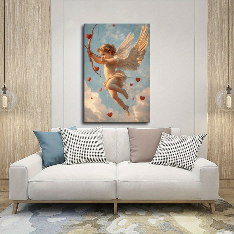 Impression sur toile Classic Cupid Heart Arrows - Urban Studio, 12 * 8 pouces (30 * 20 * 2cm)