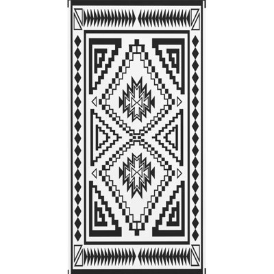 Outdoor Rug With Double - Sided Reversible Design Polypropylene Material Robust Edging And Carry Bag For Easy Transport Picnics Rv Travel Space Saving Foldable