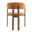 Amara Dark Brown Fabric Dining Chair-1120215964