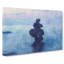 Balancing Zen Stones Upon A Lake Painting - Wrapped Canvas-56656748