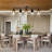 44" 5 -Light track lighting Ceiling Track Light with Dimmable and Adjustable Head For Kitchen