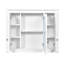 Armoire à pharmacie murale 35 po avec miroir et 2 portes à fermeture douce, armoire de rangement ouverte avec 4 tablettes réglables-718370848