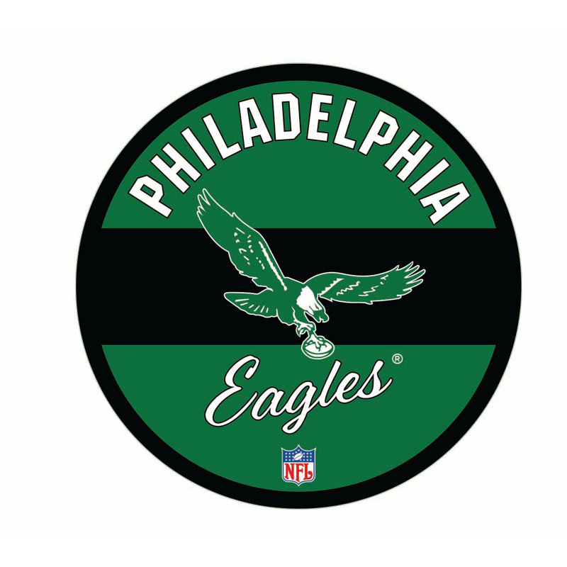 NFL Vintage LED 23" Round Lighted Wall Sign, NFL Philadelphia Eagles