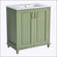 Meuble-lavabo autoportant de 30 pouces avec lavabo en céramique, tiroir caché et armoire de rangement, structure en bois massif pour salle de bain moderne-347120222
