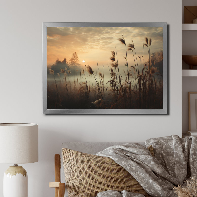 «Sky Ethereal Embrace I», impressions sur toile, Cadre flottant blanc, H 16 po x l 32 po x P 1 po
