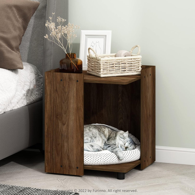 Multipurpose End Table With Storage, Columbia, Brown