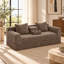 Canapé-lit de plancher convertible en velours côtelé de 72 po de large Orelvansique avec console porte-gobelet amovible et 2 coussins décoratifs-152820002