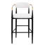 Tabourets de comptoir rembourrés beiges de 2, avec pieds en fer pour îlot de cuisine, capacité de poids de 265 lb, outils industriels de 260 lb inclus-64959861
