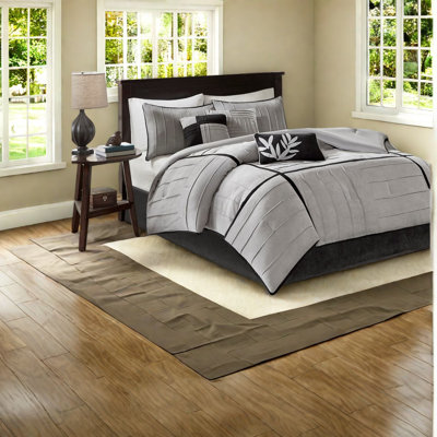 Soft Faux Suede Bedding Sets Cal King, Modern Grey Comfort For Home