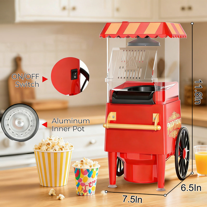 Machine à maïs soufflé de style rétro