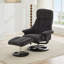 Fauteuil inclinable avec repose-pieds, méridienne moderne pivotante à 360 ° avec repose-pieds, tissu chenille, massage par vibration à 5 points, siège chauffant et dossier réglable à 140 ° pour la maison ou le bureau