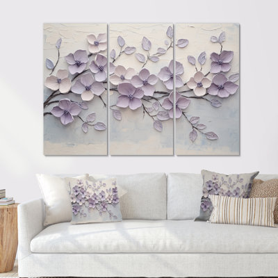 Purple Blooming Lilac Melody I - Lilacs Wall Art Set