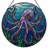 7.8"H Octopus Ocean Stained Glass Window Panel