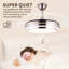 Ventilateur de plafond 47 pouces invisibles 3 lumières à pales rétractables télécommandées Fandelier pour salon, salle à manger, ventilateur réversible, lumières intérieures