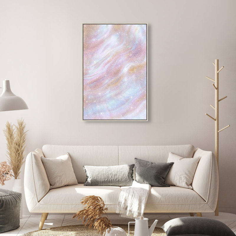 Iridescent Wave II Print by Oliver Gal, 16"H x 11"W, Silver Floater Frame