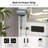 Corner Jamair Desk With Bluetooth Speaker, Modern Makeup Jamair With Mirror And Lights, 3 Color Lighting Modes, 8 Drawers And 6 Shelves Jamair Set, Glass Top Dressing Table With Chair For Bedroom-1725171620