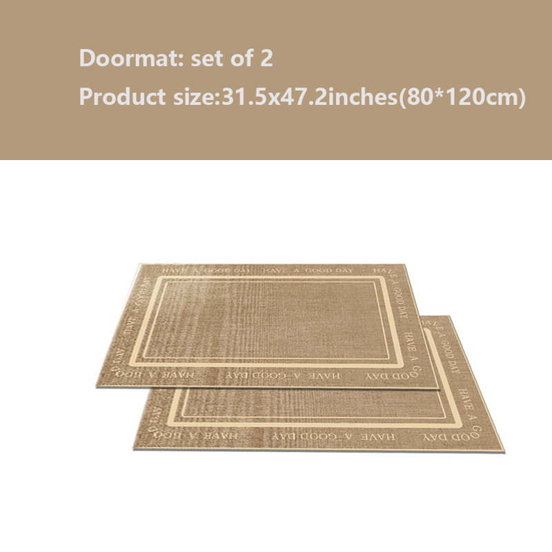 Entryway Door Mat, Elegant Door Mat, Set Of 2, 31.5" W x 47.2" L