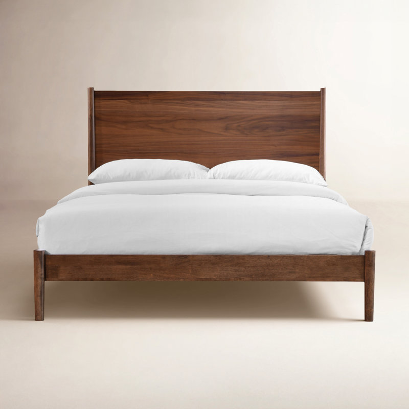 Lit en bois Antigua, Grand, Noyer