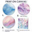 Rose et bleu lever de soleil glacier - décoration murale moderne bleue-103844222-103844166-103844163