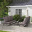 Ayomikun 180cm Long Reclining Double Chaise with Cushions and Table