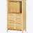 Bamboo Floor Cabinet Bathroom Floor Cabinet Living Room Organizer Tower With Multiple Shelves And Doors, Natural