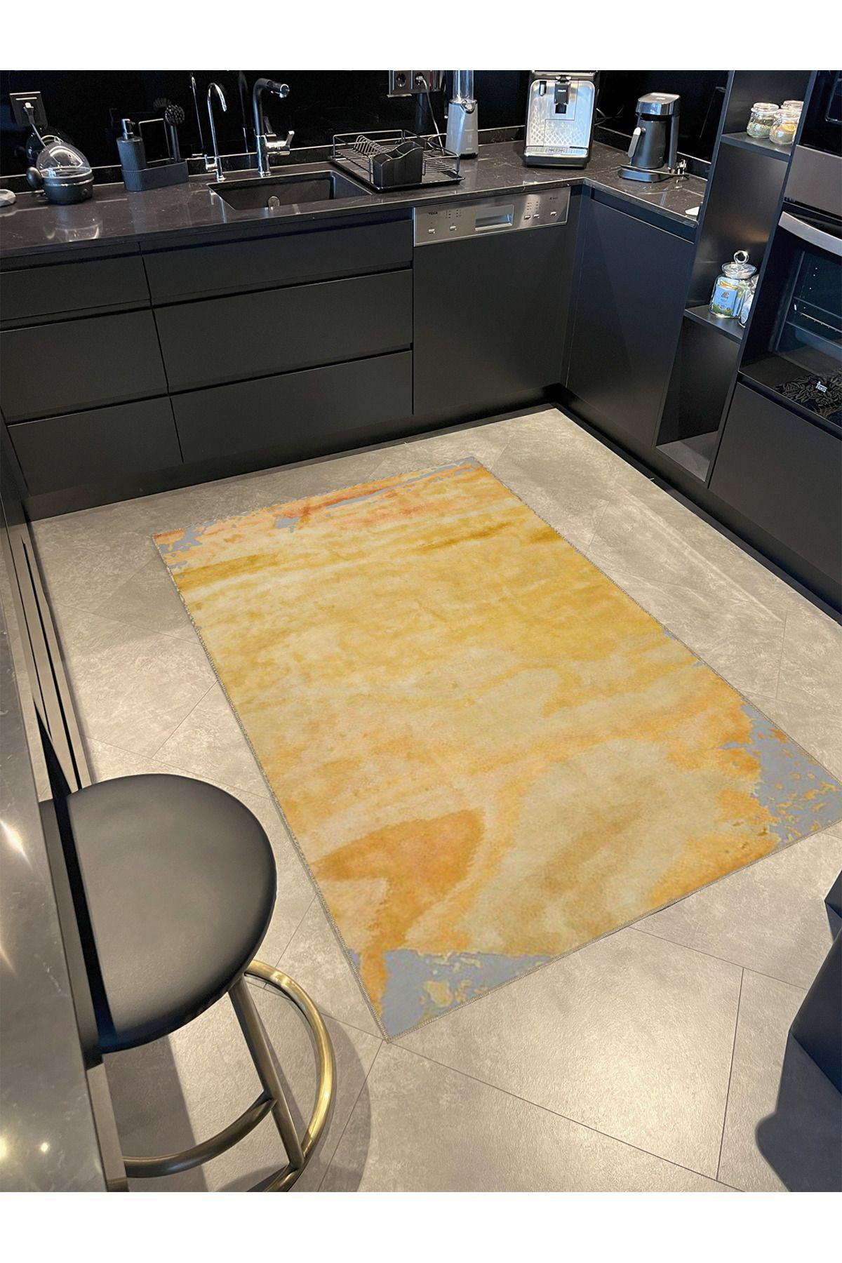 Subtle Abstract Pattern On Rug Orren Ellis Yellow Themed Abstract Pattern Creative Modern Decorative ...
