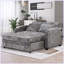 Canapé-lit escamotable avec dossier réglable, 2 coussins, porte-gobelets, ports USB-1108472292-1108472298