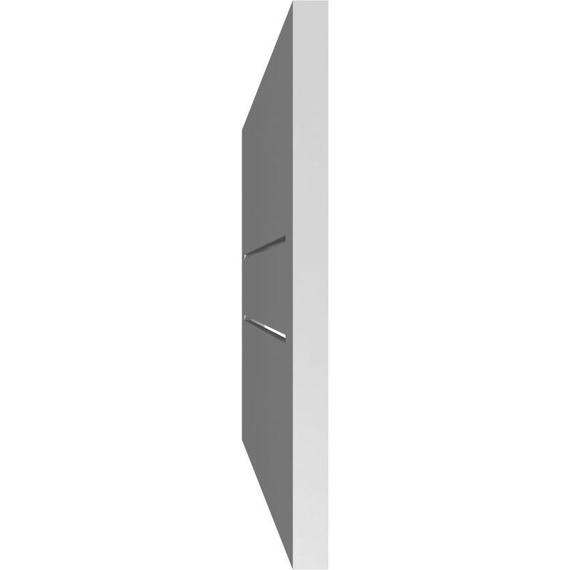 Évent à pignon fonctionnel en uréthane rectangulaire à fixation en surface, brun clair apprêté, H 16 po x l 42 po x P 1 po