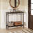 2 Tier Entryway Table, 31.5" Console Tables With Storage, Retro Sofa Table With Metal, Industrial Behind Couch Table-1008443441