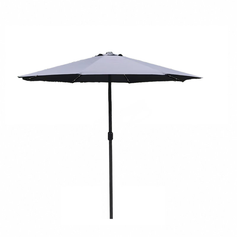 294cm Lighted Market Parasol, Grey