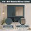 Armoire de salle de bain murale 2 en 1 avec miroir HD et tablettes réglables-95569604