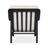 Real Flame Pomona 30" Metal Outdoor Oversized Chair Set Of 2 In Black With Sunbrella Cushions