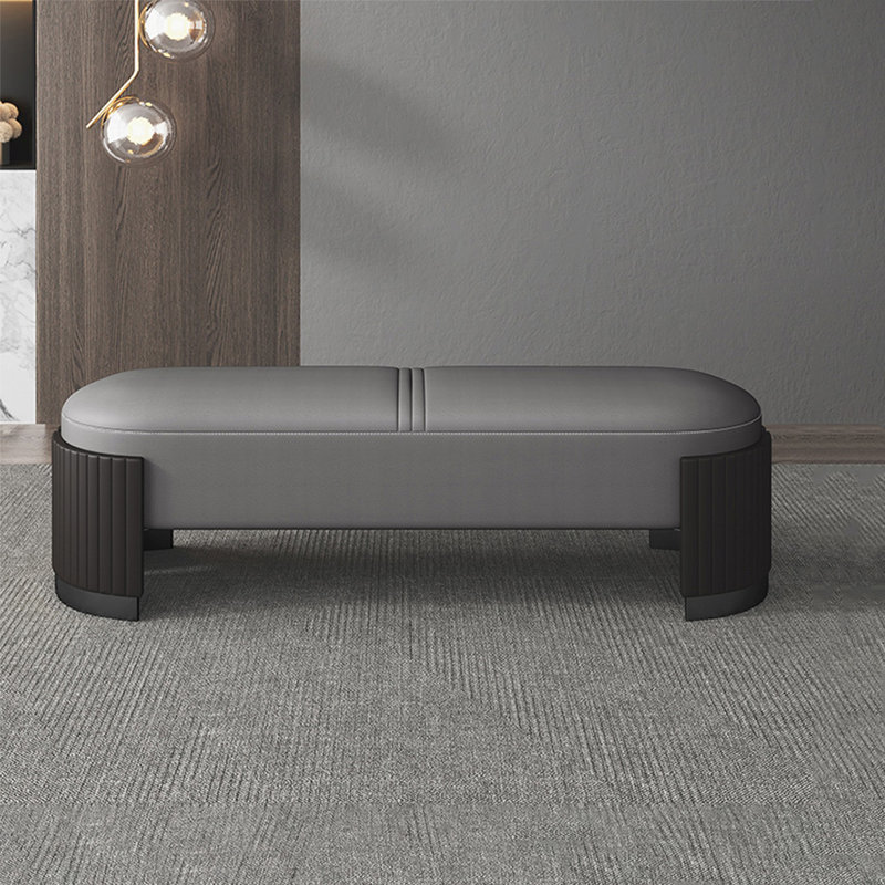 Light luxury, first class bed stool, Gray/Black
